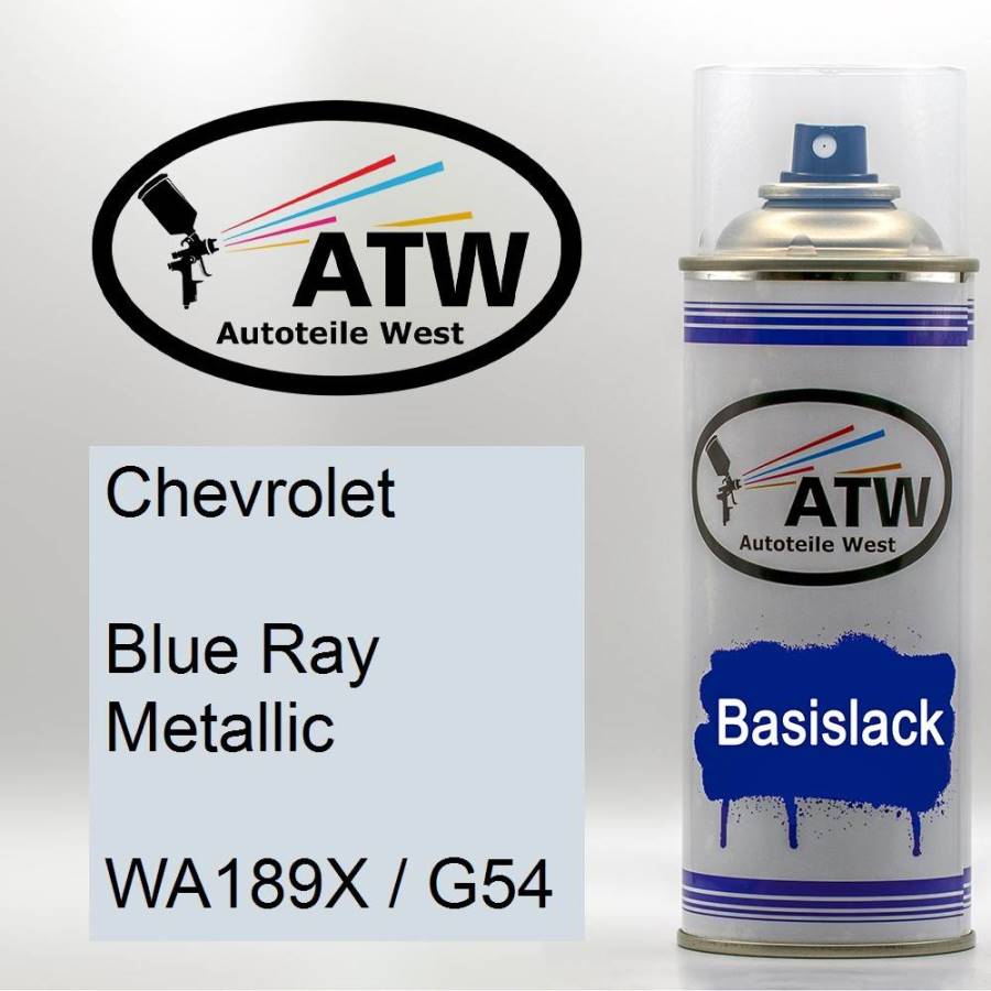 Chevrolet, Blue Ray Metallic, WA189X / G54: 400ml Sprühdose, von ATW Autoteile West.